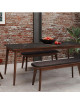 Table à manger extensible Paul Dasras céramique bois chêne ou noyer - 10 finitions 8 tailles