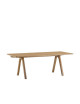 Table à manger extensible Chevron Dasras bois chêne ou noyer - 10 finitions 8 tailles