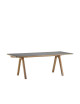 Table à manger extensible Chevron Dasras céramique bois chêne ou noyer - 10 finitions 8 tailles