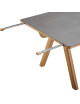 Table à manger extensible Chevron Dasras céramique bois chêne ou noyer - 10 finitions 8 tailles