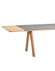 Table à manger extensible Chevron Dasras céramique bois chêne ou noyer - 10 finitions 8 tailles
