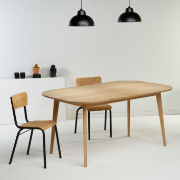 Table à manger extensible Snack Dasras bois chêne ou noyer - 10 finitions 14 tailles
