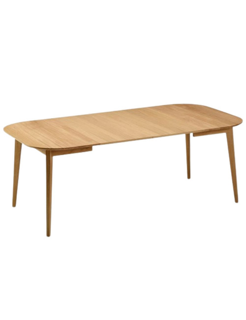 Table à manger extensible Snack Dasras bois chêne ou noyer - 10 finitions 14 tailles