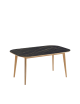 Table à manger extensible Snack Dasras céramique bois chêne ou noyer - 10 finitions 10 tailles