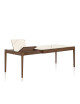 Table à manger extensible Albâtre Dasras céramique bois chêne ou noyer - 10 finitions 8 tailles 2 modèles