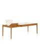Table à manger extensible Albâtre Dasras céramique bois chêne ou noyer - 10 finitions 8 tailles 2 modèles