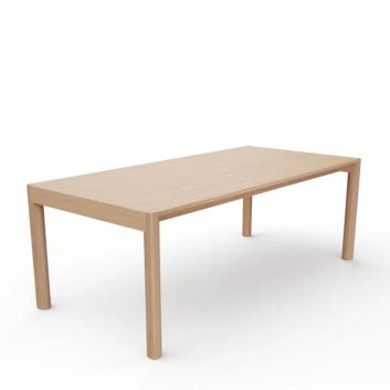 Table à manger extensible Rives Dasras bois chêne ou noyer - 10 finitions 3 tailles