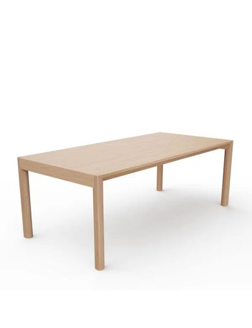 Table à manger extensible Rives Dasras bois chêne ou noyer - 10 finitions 3 tailles