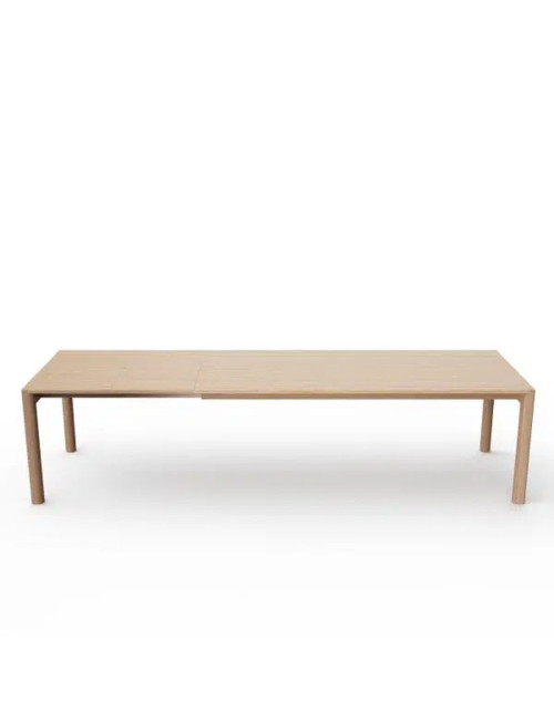 Table à manger extensible Rives Dasras bois chêne ou noyer - 10 finitions 3 tailles