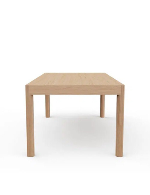 Table à manger extensible Rives Dasras bois chêne ou noyer - 10 finitions 3 tailles