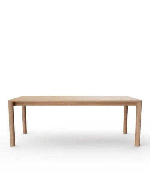 Table à manger extensible Rives Dasras bois chêne ou noyer - 10 finitions 3 tailles