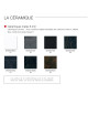 Table à manger extensible Rives Dasras céramique bois chêne ou noyer - 10 finitions 3 tailles