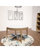 Table à manger extensible Liseré Dasras céramique bois chêne - 9 finitions 3 tailles