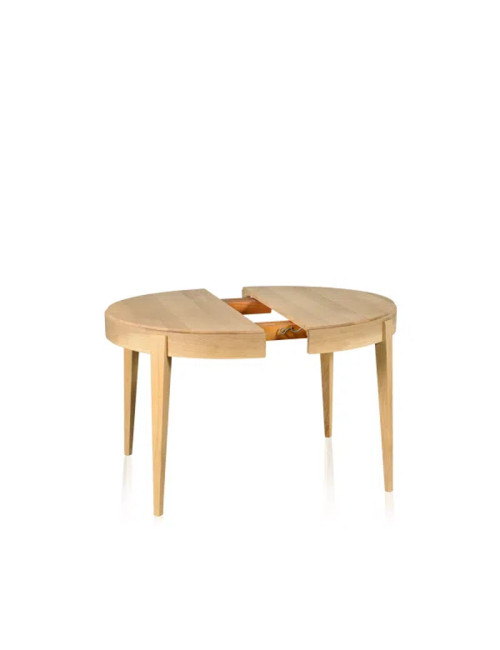 Table à manger extensible Liseré Dasras céramique bois chêne - 9 finitions 3 tailles