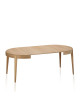 Table à manger extensible Liseré Dasras céramique bois chêne - 9 finitions 3 tailles
