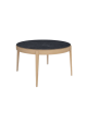 Table à manger extensible Liseré Dasras céramique bois chêne - 9 finitions 3 tailles