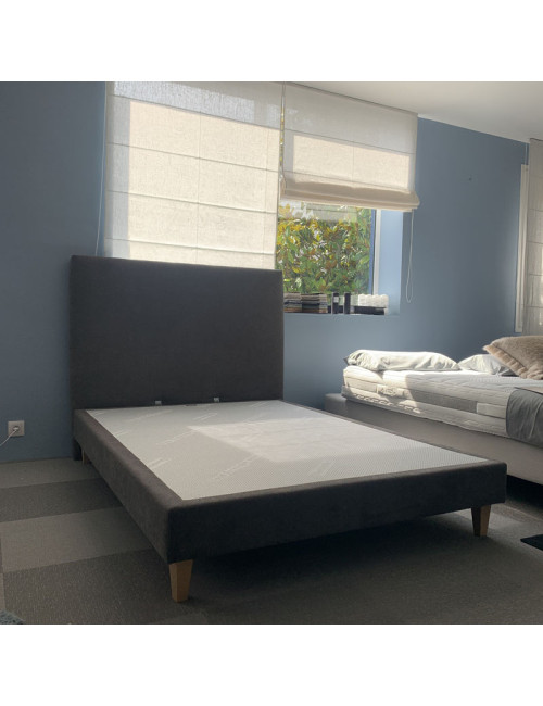 Sommier tradiconfort et tête de lit DUNLOPILLO 140x190cm
