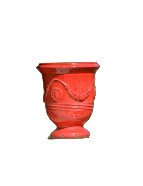 Vase Anduze émaillé rouge Terre Figuière - 4 tailles