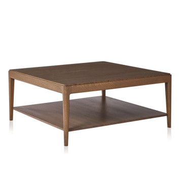 Table basse carrée Albâtre Dasras bois chêne ou noyer - 10 finitions 2 tailles 2 modèles
