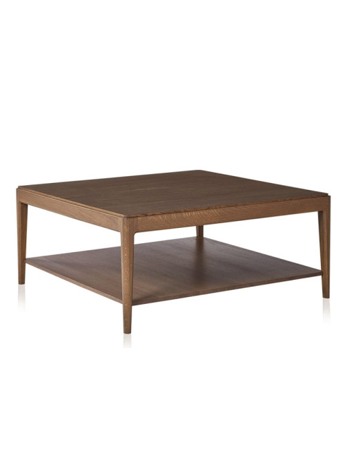 Table basse carrée Albâtre Dasras bois chêne ou noyer - 10 finitions 2 tailles 2 modèles