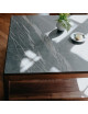 Table basse carrée Albâtre Dasras céramique bois chêne ou noyer - 10 finitions 2 tailles 2 modèles