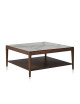 Table basse carrée Albâtre Dasras céramique bois chêne ou noyer - 10 finitions 2 tailles 2 modèles