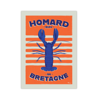 Affiche 50x70cm Homard de Bretagne MARCEL