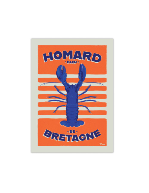 Affiche 50x70cm Homard de Bretagne MARCEL