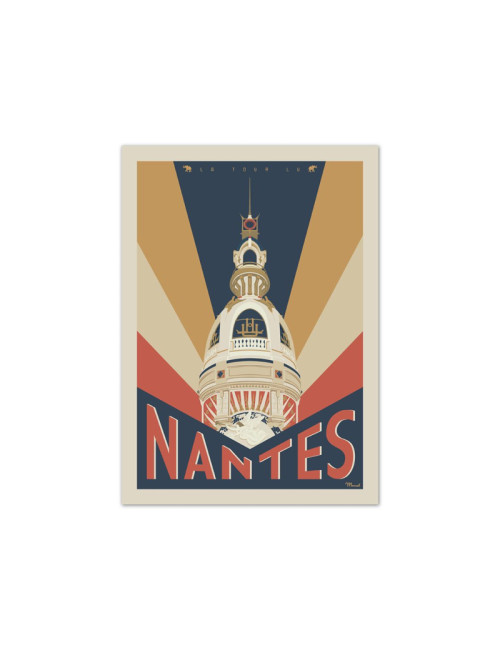 Affiche 50x70cm Nantes la Tour Lu MARCEL