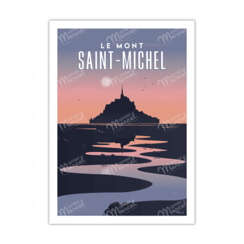 Affiche 50x70cm Le Mont Saint-Michel MARCEL