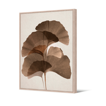Toile encadrée Ginkgo fleurs Pôdevache 80x120cm
