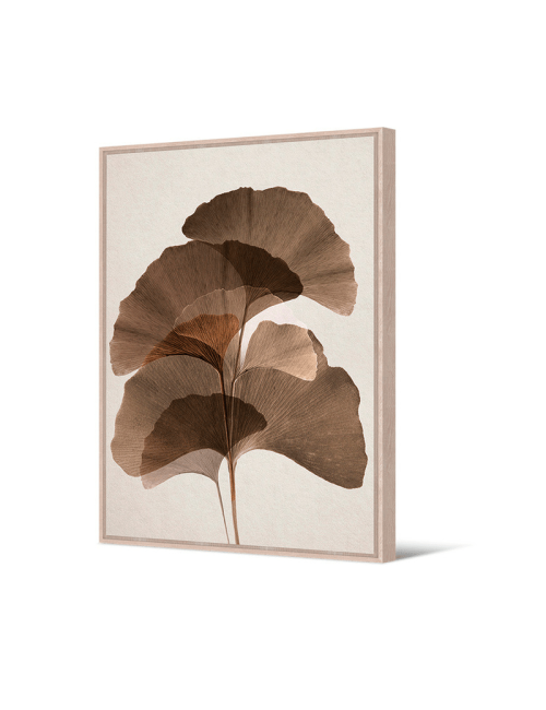 Toile encadrée Ginkgo fleurs Pôdevache 80x120cm