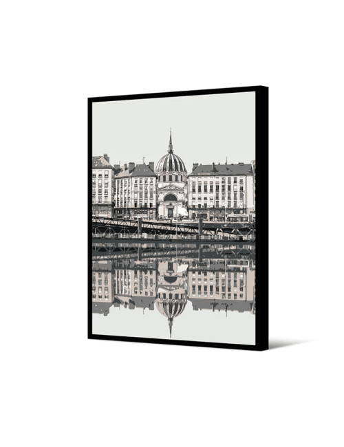 Toile encadrée Nantes Pôdevache 50x70cm