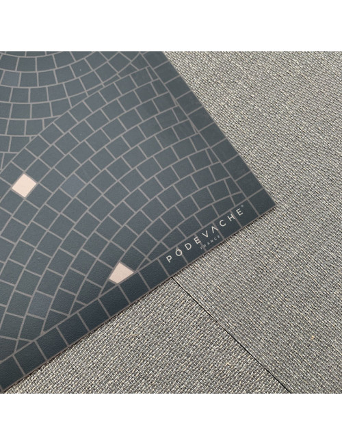 Tapis vinyle personnalisé Bienvenue Pôdevache 49.5x83cm