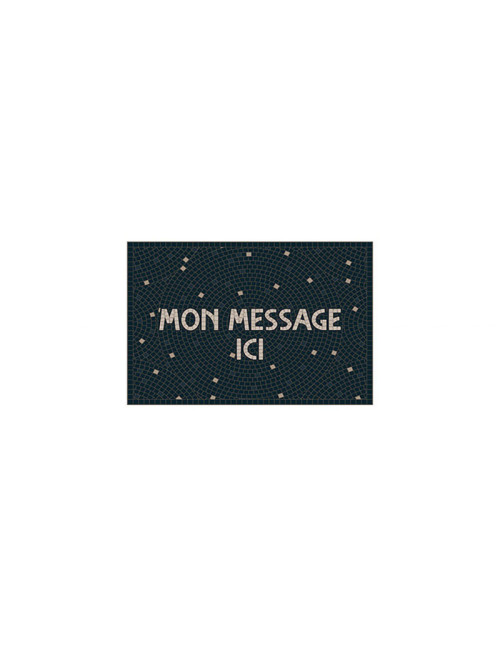 Tapis vinyle personnalisé Bienvenue Pôdevache 49.5x83cm