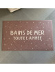 Tapis vinyle personnalisé Bains de mer toute l'année Pôdevache 49.5x83cm