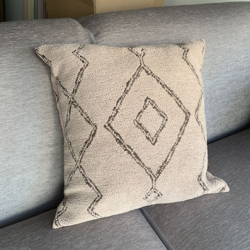 Coussin tressé Pôdevache Evato carré 45x45cm