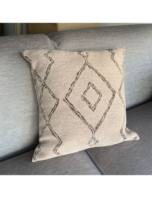 Coussin tressé Pôdevache Evato carré 45x45cm