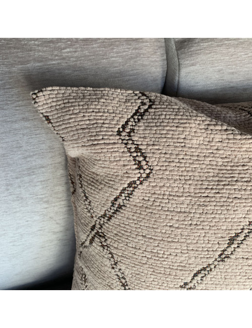 Coussin tressé Pôdevache Evato carré 45x45cm