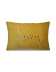 Coussin brodé Bisous Pôdevache rectangulaire 40x60cm curry