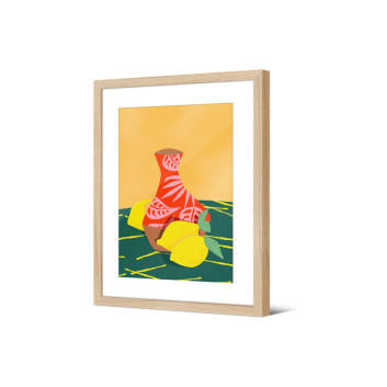 Image encadrée Pôdevache Bilali 30x40cm vase et citron