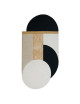 Tapis Bijoux noir blanc Toulemonde Bochart - 2 dimensions