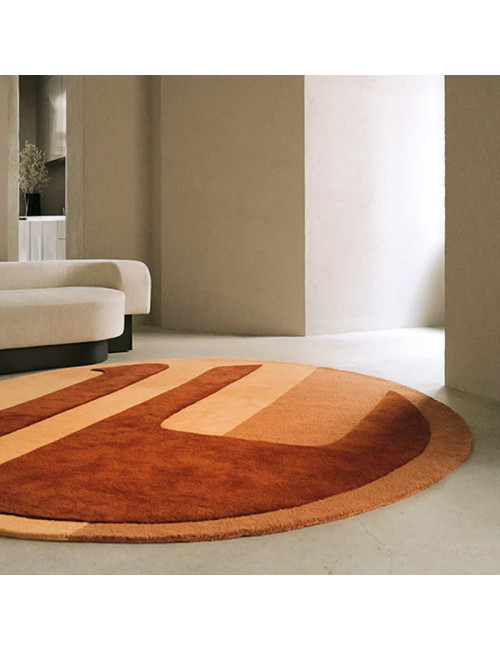 Tapis Nucleus noisette rond Toulemonde Bochart - 250cm