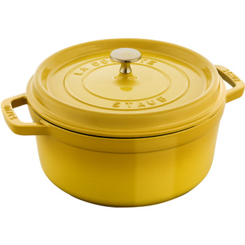 Cocotte en fonte Staub ronde Citron - 5 diamètres