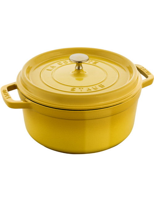 Cocotte en fonte Staub ronde Citron - 5 diamètres