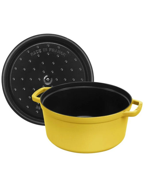 Cocotte en fonte Staub ronde Citron - 5 diamètres