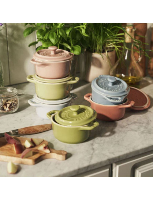 Ensemble de 6 mini cocottes Staub en céramique Macaron 10cm
