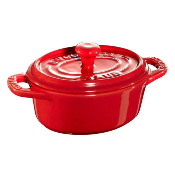 Mini cocotte ovale Staub en céramique 11cm - 2 coloris