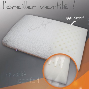Oreiller mémoire Visco-air mixte Gam de Laine