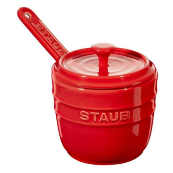 Sucrier Staub en céramique rouge cerise